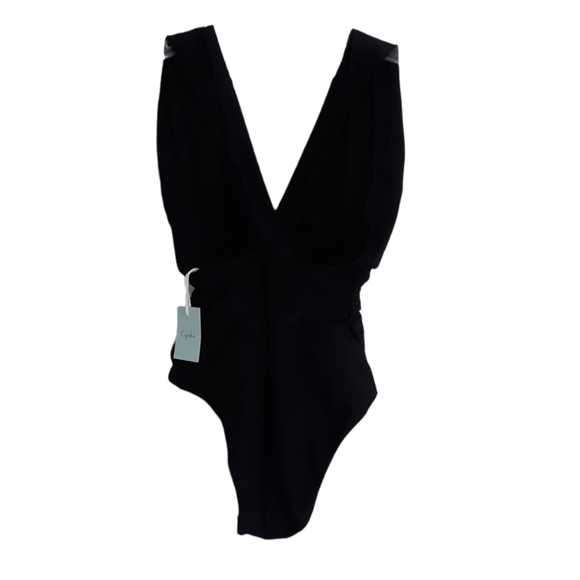 New Cupshe Large Black Cross Straps One Piece Swim Bathing Suit - Picture 14 of 14